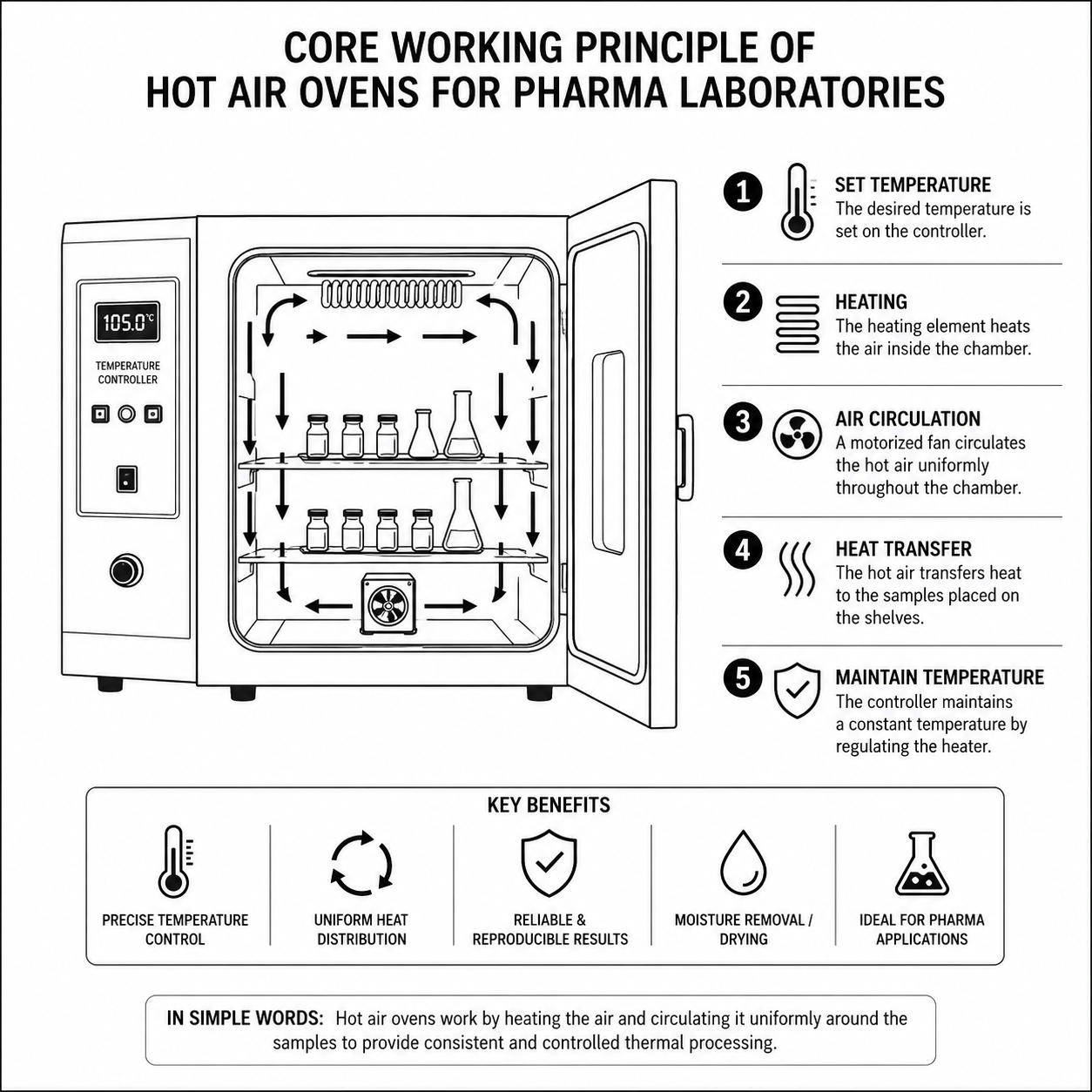 Core Working Principle of Hot Air Oven